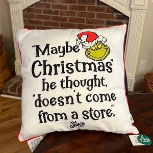 NWT how the Grinch stole Christmas pillow